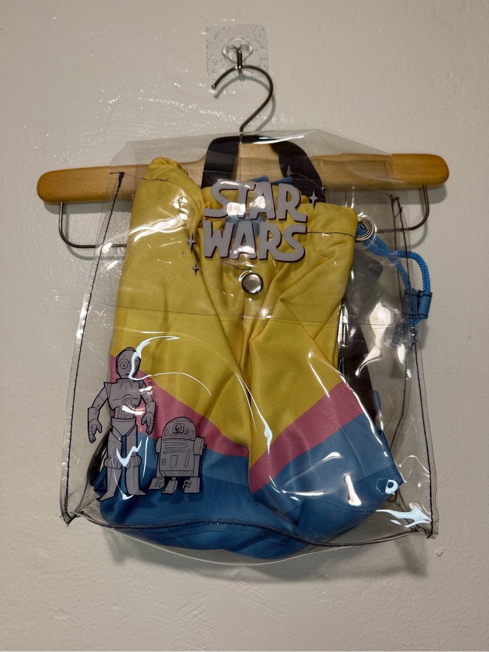 Star Wars Clear Kids Backpack with Yellow, Blue & Pink Accents